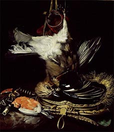 Still Life with a dead Jay, Undated von Willem van Aelst | Gemälde-Reproduktion