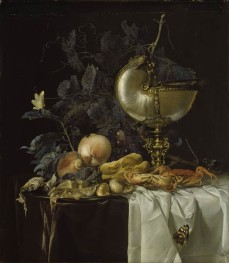Stillleben mit Nautilusmuschel-Pokal | Willem van Aelst | Gemälde Reproduktion