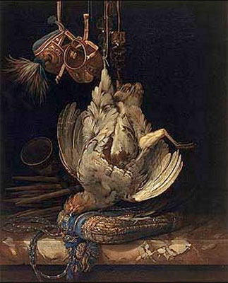 Hunting Still Life with a Dead Bird, 1671 | Willem van Aelst | Painting Reproduction
