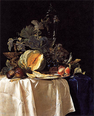 Stillleben mit Obst und Kristallvase | Willem van Aelst | Gemälde Reproduktion