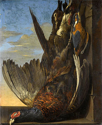 Still Life Of Game with A Pheasant, 1654 | Willem van Aelst | Painting Reproduction