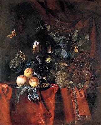 Obst und ein Glas Wein | Willem van Aelst | Gemälde Reproduktion
