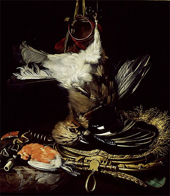 Stilleben mit einem toten Eichelhäher | Willem van Aelst | Gemälde Reproduktion