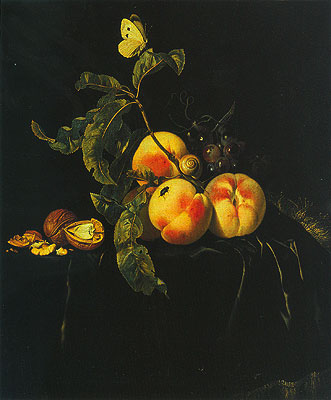 Still Life of Fruit, c1667/74 | Willem van Aelst | Painting Reproduction