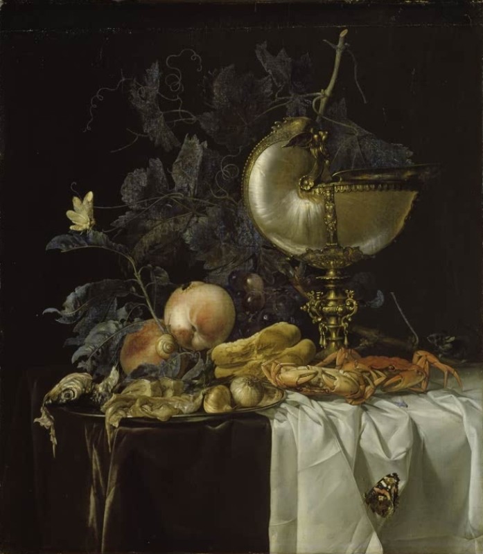 Stillleben mit Nautilusmuschel-Pokal, c.1650/99 | Willem van Aelst