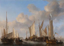 A Dutch Yacht Saluting | Willem van de Velde | Painting Reproduction
