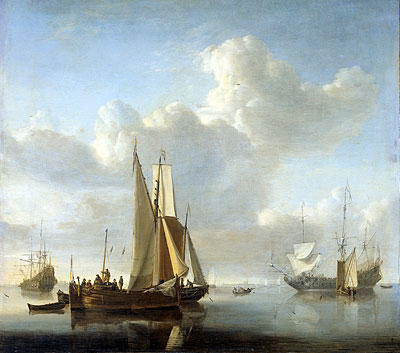 Ships at the Coast, c.1650/07 | Willem van de Velde | Painting Reproduction