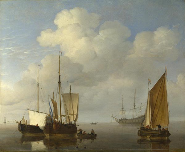 Dutch Ships in a Calm, c.1660 | Willem van de Velde