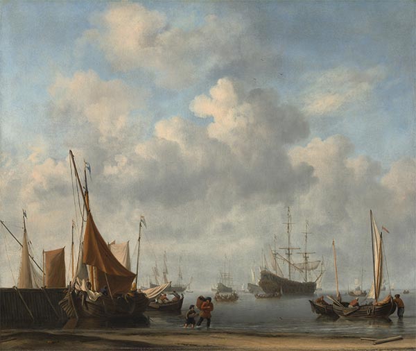 Entrance to a Dutch ... | Willem van de Velde | Painting Reproduction