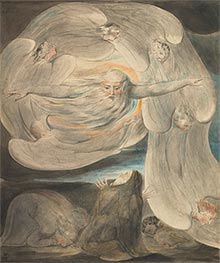 Der Gott, der den Auftrag aus dem Wirbelwind beantwortet, c.1803/05 von William Blake | Gemälde-Reproduktion