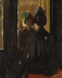 The Mirror, c.1900 by William Merritt Chase | Painting Reproduction