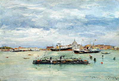 Gray Day on the Lagoon, c.1879 | William Merritt Chase | Gemälde Reproduktion