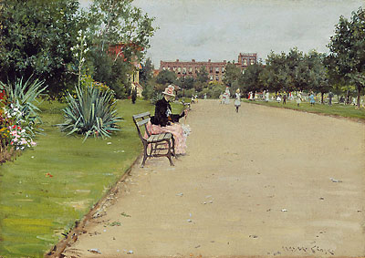 Ein Stadtpark, c.1887 | William Merritt Chase | Gemälde Reproduktion
