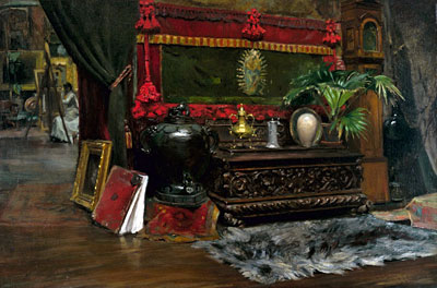 A Corner of My Studio, c.1895 by William Merritt Chase | Painting Reproduction