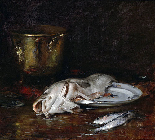 An English Cod, 1904 by William Merritt Chase | Painting Reproduction