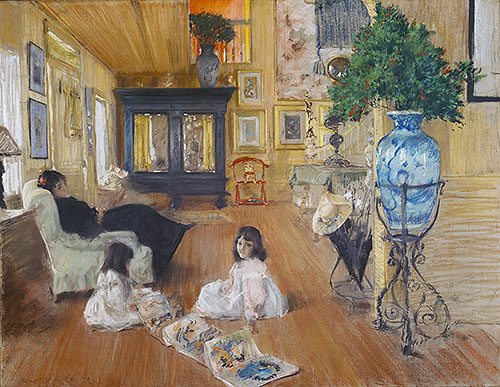Hall at Shinnecock, 1892 by William Merritt Chase | Painting Reproduction
