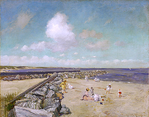 Morning at Breakwater, Shinnecock, c.1897 by William Merritt Chase | Painting Reproduction