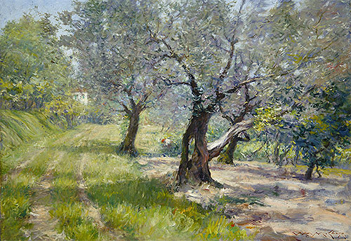 The Olive Grove, c.1910 by William Merritt Chase | Painting Reproduction