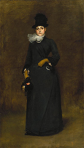 Ready for a Walk: Beatrice Clough Bachmann, c.1885 by William Merritt Chase | Painting Reproduction