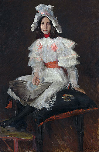 Young Girl in White (Alice Chase, the Artist's ..., n.d. by William Merritt Chase | Painting Reproduction
