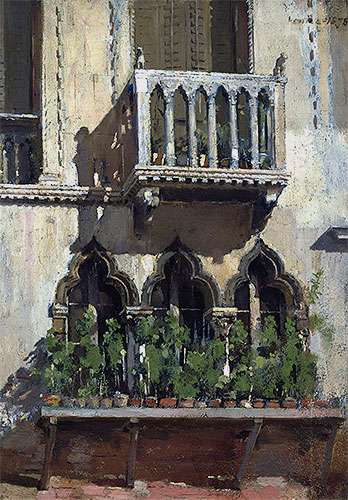 Venice Facade, 1878 by William Merritt Chase | Painting Reproduction