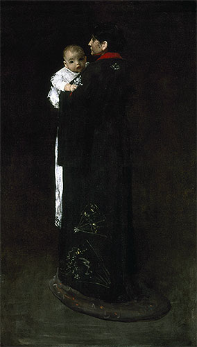 Mother and Child (The First Portrait) | William Merritt Chase | Painting Reproduction