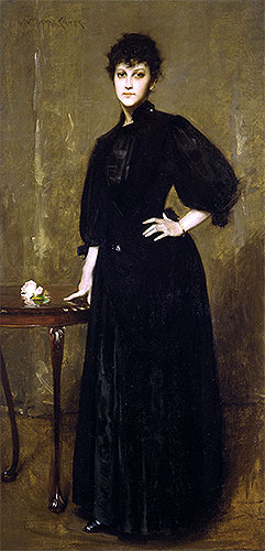 Lady in Black, 1888 | William Merritt Chase | Gemälde Reproduktion