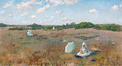 Herbstblumen pflücken | William Merritt Chase | Gemälde Reproduktion