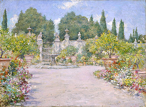 Ein italienischer Garten | William Merritt Chase | Gemälde Reproduktion