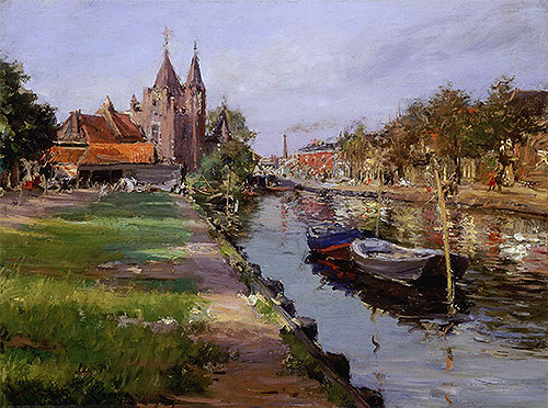 Along the Canal, c.1903 | William Merritt Chase | Gemälde Reproduktion