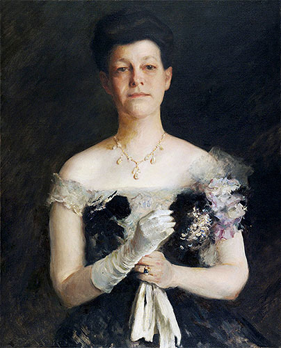 Portrait of Lavinia Borden Cook, c.1905 by William Merritt Chase | Painting Reproduction
