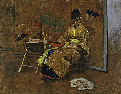 The Kimono, c.1895 | William Merritt Chase | Painting Reproduction