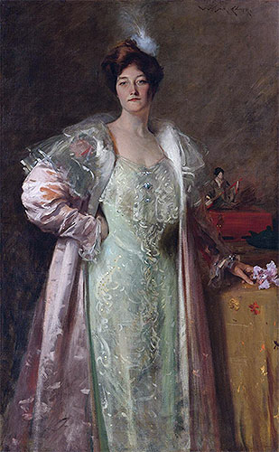 Portrait of Miss J., c.1902 by William Merritt Chase | Painting Reproduction