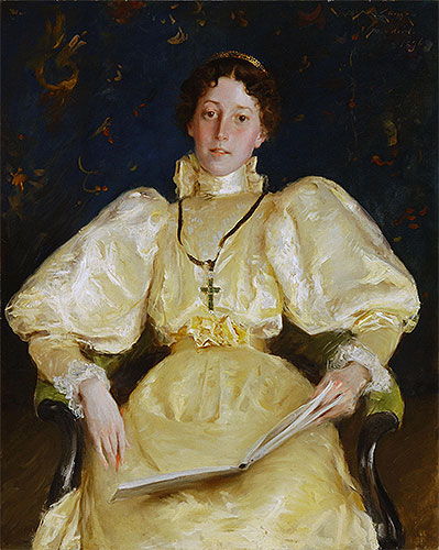 The Golden Lady, 1896 by William Merritt Chase | Painting Reproduction