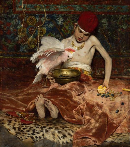 Unexpected Intrusion (The Turkish Page), 1876 by William Merritt Chase | Painting Reproduction