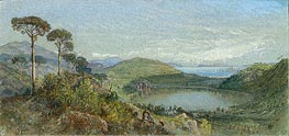 Lago Avernus, c.1867/70 von William Trost Richards | Gemälde-Reproduktion