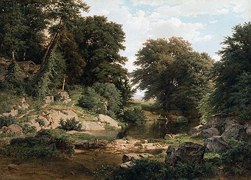 Woodland Brook, 1861 | William Trost Richards | Painting Reproduction
