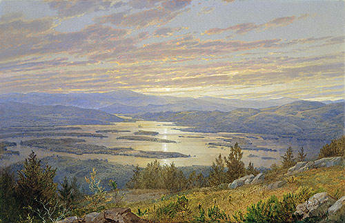 Lake Squam from Red Hill, 1874 | William Trost Richards | Gemälde Reproduktion