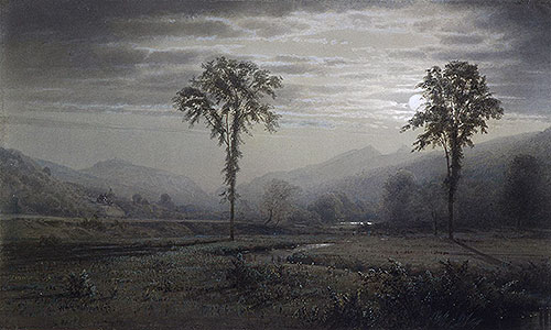 Moonlight on Mount Lafayette, New Hampshire, 1873 | William Trost Richards | Painting Reproduction
