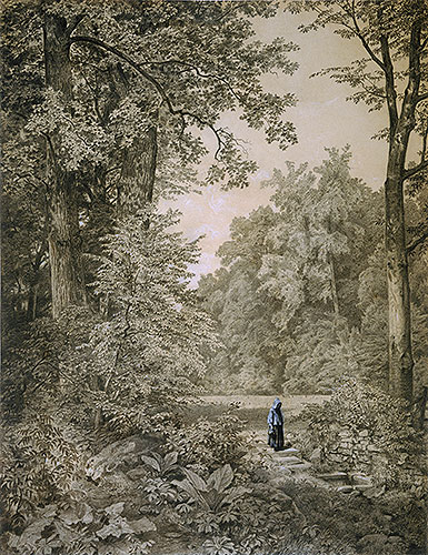 Landscape with Figure, c.1866/67 | William Trost Richards | Painting Reproduction