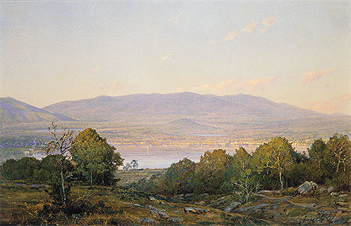 Sundown at Centre Harbor, New Hampshire, 1874 | William Trost Richards | Painting Reproduction