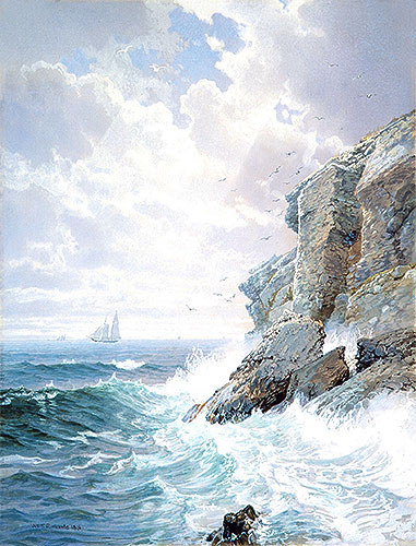 Purgatory Cliff, 1876 | William Trost Richards | Painting Reproduction
