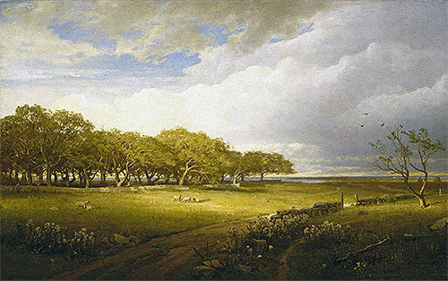 Old Orchard at Newport, 1875 | William Trost Richards | Painting Reproduction
