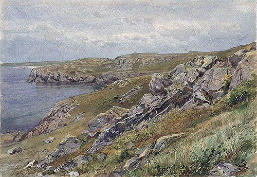 Rhode Island Coast: Conanicut Island, c.1880 | William Trost Richards | Gemälde Reproduktion
