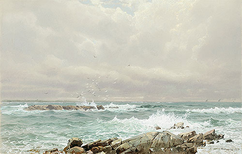 Seascape, 1875 | William Trost Richards | Gemälde Reproduktion