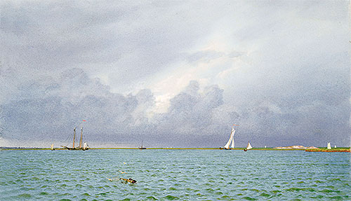 Marine with Yachts, c.1870 | William Trost Richards | Gemälde Reproduktion