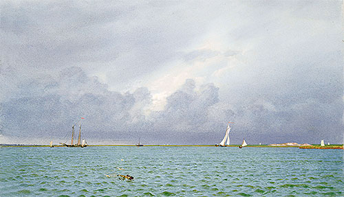 Marine mit Yachten, c.1870 von William Trost Richards | Gemälde-Reproduktion