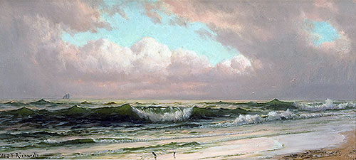 Seestück, Wellen, c.1890 von William Trost Richards | Gemälde-Reproduktion