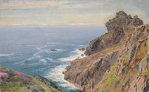 Coast Near Boscastle, Cornwall, c.1878/79 | William Trost Richards | Gemälde Reproduktion