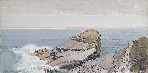Rocks on the Shore, c.1880/90 | William Trost Richards | Gemälde Reproduktion
